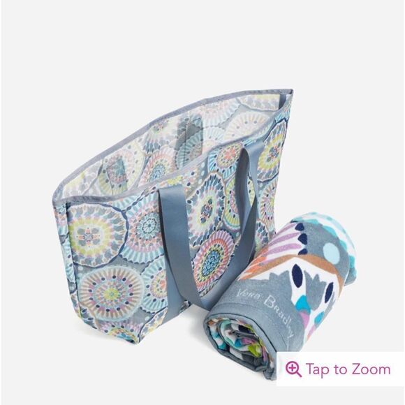 Vera Bradley Factory Style Mesh Beach Bundle in Sunny Medallion NWT - Picture 3 of 4